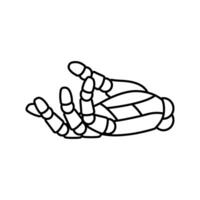 give robot hand gesture line icon illustration vector