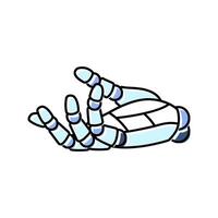 give robot hand gesture color icon illustration vector