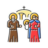 presentation of jesus at the temple color icon illustration vector