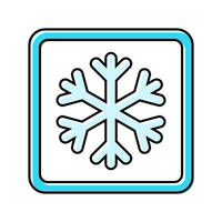 keep refrigerated product label warning color icon illustration vector