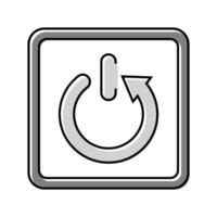automatic shut down product label caution color icon illustration vector