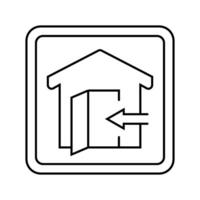 indoor use only product label caution line icon illustration vector