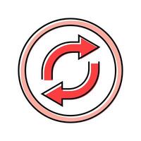 reversible product label caution color icon illustration vector