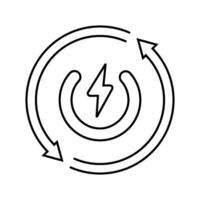 auto reset product label caution line icon illustration vector