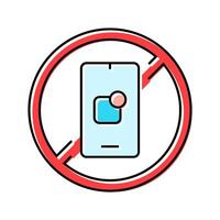 no app required label product caution color icon illustration vector