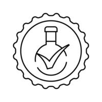 lab verified label product caution line icon illustration vector