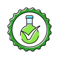 lab verified label product caution color icon illustration vector