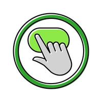 click and go app label product caution color icon illustration vector