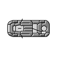 bottom view car modern color icon illustration vector