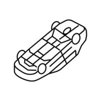 upside down car modern line icon illustration vector