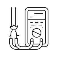 insulation check audit energy line icon illustration vector