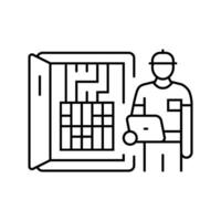 data logging audit energy line icon illustration vector