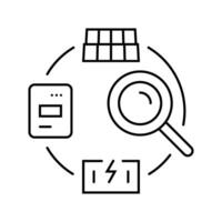 energy modeling audit line icon illustration vector