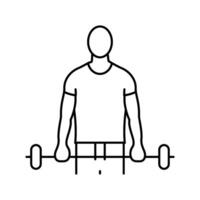 reverse curls arm fitness exercise line icon illustration vector