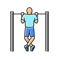 upright rows arm fitness exercise color icon illustration vector