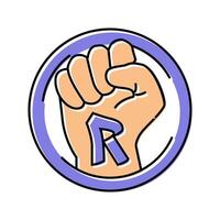 rebellion subculture style punk color icon illustration vector