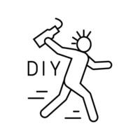 diy do it yourself subculture style line icon illustration vector