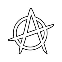 anarchy subculture style punk line icon illustration vector