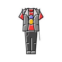 punk fashion subculture style color icon illustration vector