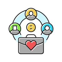 diversity equity inclusion color icon illustration vector