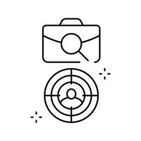 candidate journey mapping recruitment business line icon illustration vector