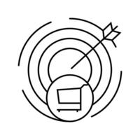 purchase intention consumer behavior line icon illustration vector