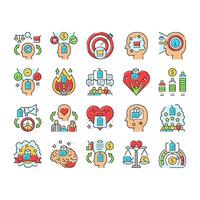 consumer behavior icons set vector