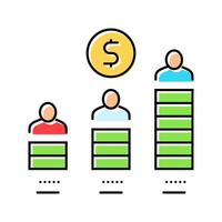 social class consumer behavior color icon illustration vector