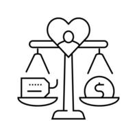 involvement consumer behavior line icon illustration vector
