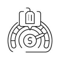 perception value consumer behavior line icon illustration vector