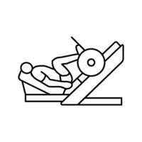 leg press fitness exercise line icon illustration vector