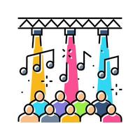 underground party rave retro color icon illustration vector