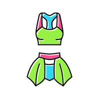 neon clothing rave retro color icon illustration vector