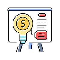 pitch technical sales engineer color icon illustration vector