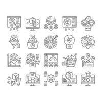 technical sales engineer service icons set vector
