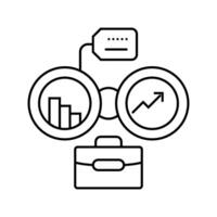 forecasting technical sales engineer line icon illustration vector