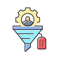 lead nurturing technical sales engineer color icon illustration vector