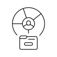 customer segmentation technical sales engineer line icon illustration vector