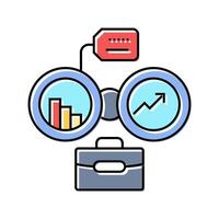 forecasting technical sales engineer color icon illustration vector