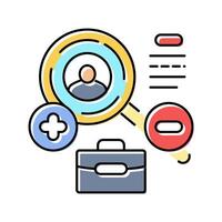 competitive analysis technical sales engineer color icon illustration vector