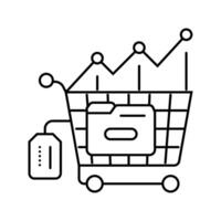 data analysis technical sales engineer line icon illustration vector
