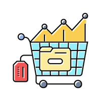data analysis technical sales engineer color icon illustration vector