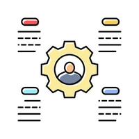 metrics technical sales engineer color icon illustration vector