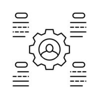 metrics technical sales engineer line icon illustration vector