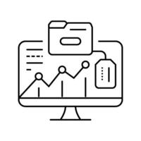 intelligence technical sales engineer line icon illustration vector