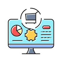 management software technical sales engineer color icon illustration vector