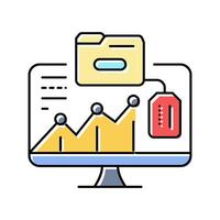 intelligence technical sales engineer color icon illustration vector