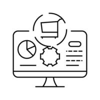 management software technical sales engineer line icon illustration vector