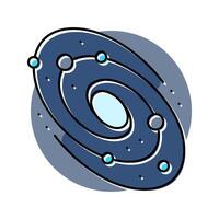 dark matter unsolved mystery color icon illustration vector