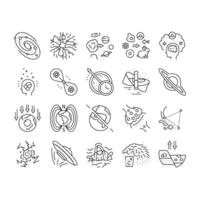unsolved mysteries question icons set vector